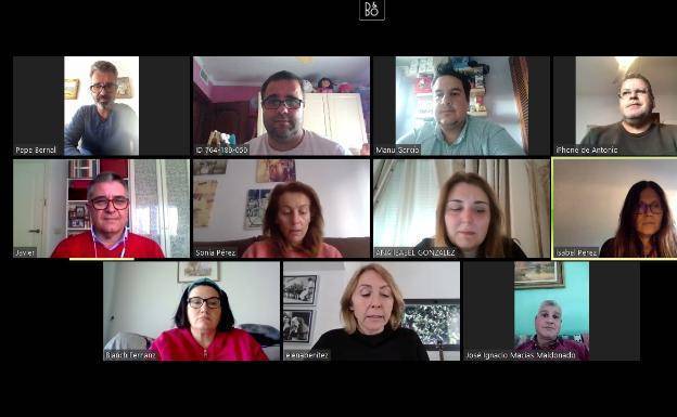 Reunión telemática de concejales socialistas/Sur