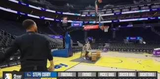 Stephen Curry en el concurso de triples de la NBA