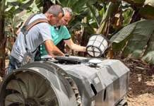 Increíble oruga teledirigida revoluciona tratamientos agrícolas en La Aldea