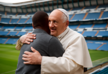 El Papa invita a abrazar lo diferente en el Bernabéu: «No os espantéis, disfrutadlo»