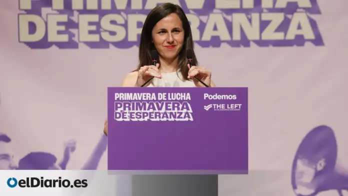 La líder de Podemos, Ione Belarra, participa en un acto organizado por su partido con el lema 'Primavera de lucha, primavera de esperanza'