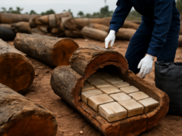 Descubren 50 toneladas de cocaína escondidas en troncos de madera en Brasil.