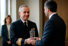 Almirante Rodríguez Garat recibe premio defensa en El Debate