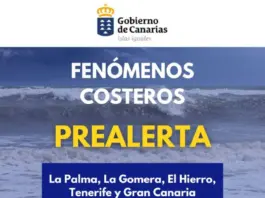 Actualización: Prealerta por fenómenos costeros en islas occidentales