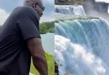 Shaquille O’Neal desafía a la naturaleza en las Cataratas del Niágara