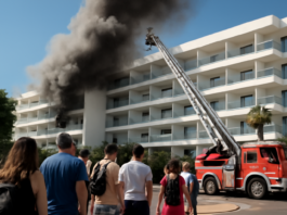 150 evacuados por incendio en hotel de Estepona