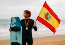 Rafa Montero, campeón de España de freestyle kiteboarding