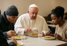 El Papa almuerza con los más necesitados: La Iglesia que acoge