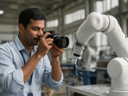 Trabajadores en India usan cámara para enseñar a robots