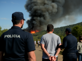 Incendio en Lozoyuela: detenido sospechoso y desalojo preventivo