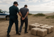 Patrón capturado tras abandonar 800 kilos de hachís en Cádiz