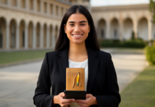 Ana Aguilar, joven de Estepona, galardonada en Málaga