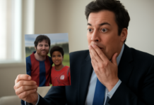 Jimmy Fallon sorprendido por foto de Messi con Lamine Yamal de pequeño