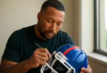 Jalen Brunson al borde de la sorpresa al firmar casco de los Giants