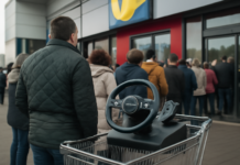 ¡Atención gamers! ¡Colas en Lidl mañana por este volante de videojuegos con palanca y pedales al precio más barato!