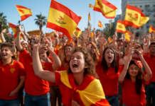 «Éxito sin precedentes: l’Alfàs del Pi se une para celebrar el Mundial de España»