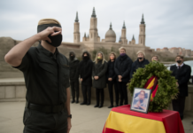 Emotivo homenaje en Zaragoza al soldado de la UME fallecido en Peñas de Riglos
