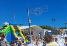 La Feria de Estación sorprende a los niños con agua y espuma