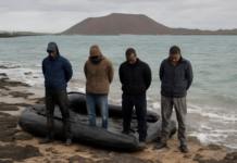 Cuatro detenidos al encallar narcolancha en Lanzarote.