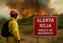 «15 zonas de Aragón en alerta roja por riesgo de incendios»