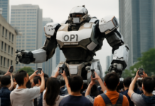 Locura por OPI en China: gigante de robots atrae multitudes
