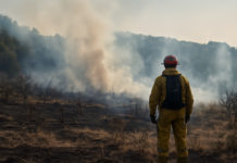 El fuego en Niebla disminuye tras devastar miles de hectáreas