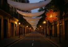 Descubre la noche tranquila en la Fiesta Mayor de Gràcia.
