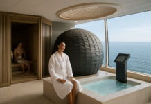 Descubre el lujoso spa del nuevo buque insignia de MSC: sauna en el mar, cúpula japonesa y tecnología IA.