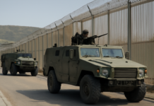 Vehículos militares en frontera Ceuta tras intento asalto