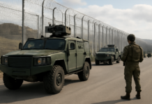 Vehículos militares en frontera Ceuta tras intento asalto