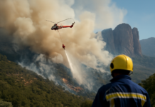 «Avanza la lucha contra el incendio en Peñas de Riglos: más de 16.600 hectáreas afectadas»