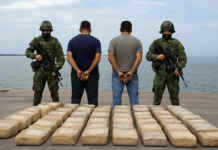 Capturados con 2 toneladas de cocaína en el Pacífico de Colombia