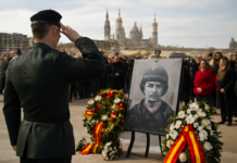 Emotivo homenaje en Zaragoza al soldado de la UME fallecido en Peñas de Riglos