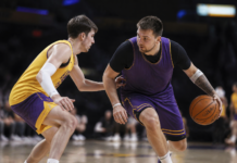 Doncic vence a Reaves en un reto inesperado de los Lakers
