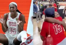 Angel Reese celebra su título mundial con un gesto angelical