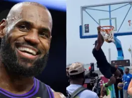 LeBron James falla su tiro y regala un mate a unos chicos