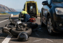 Un motorista herido tras chocar con un coche en La Palma