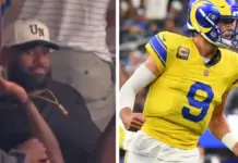 LeBron regresa a Los Ángeles y reacciona al touchdown de Stafford