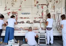 Pompeya recupera un fresco milenario sobre las bodas de Dioniso