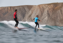 Demartini y Ramakers reinan en el Longboard de A Marosa