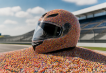 El casco AGV Pista GP R3 sorprende con miles de pelotitas