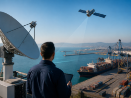 España explora tecnología espacial para puertos más seguros