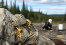 Dryden Gold halla oro visible en Mud Lake North, Canadá