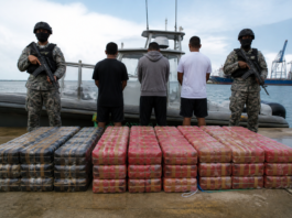Golpe al narco en el Caribe: 24 fardos de cocaína y tres detenidos