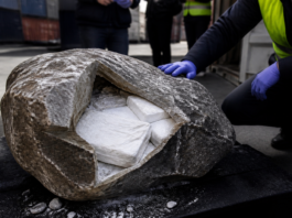 Una roca gigante ocultaba cocaína rumbo al puerto de Valencia