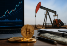 Tecnología y Bitcoin brillan: petróleo cae y el bono supera el 5%