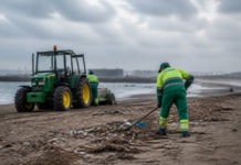 Servilimpce limpia la playa de Benítez tras el desalojo