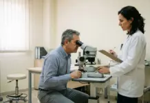 Qué hace falta para renovar el carnet de conducir: 24,58 euros, un psicotécnico y ni un solo papel Un conductor se somete a la prueba de visión en un aparato binocular durante el reconocimiento psicotécnico para renovar el permiso de conducir