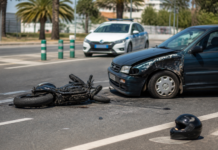 Dos heridos en un choque entre coche y moto en Las Palmas