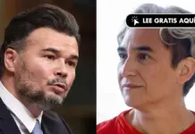 Colau tiende la mano a Rufián para unir a la izquierda
